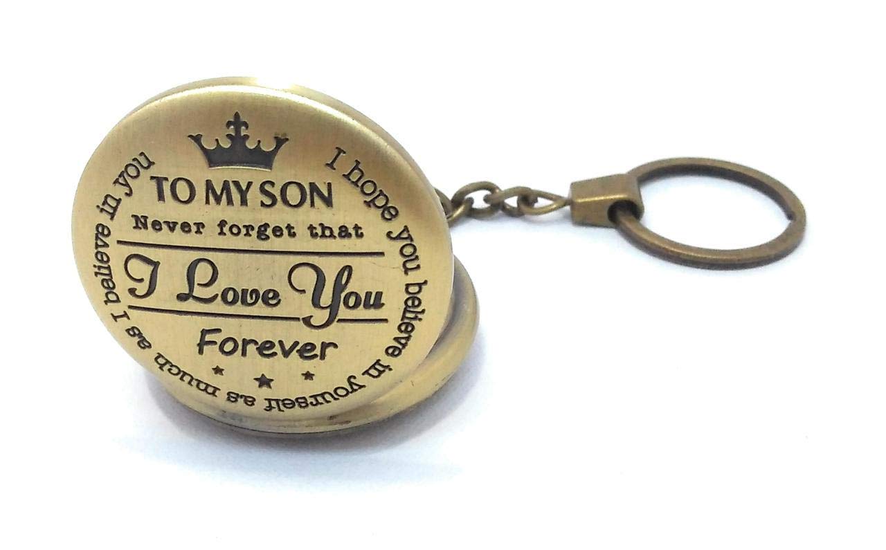 "To My Son" Embossed Watch Keychain
